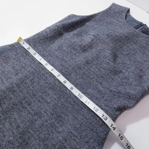 J.Crew  Wool Blend Gray Chevron Print Sheath Dress Professional Work