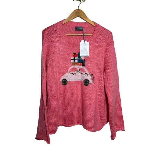 Wooden Ships NWT “Merry Everything” Chunky Knit Holiday Crewneck Sweater Sz M/L