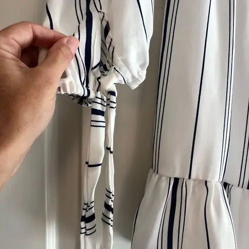 PPLA Women’s Blouse Long Sleeve Smocked Top Tie Wrist Elastic Off Shoulder Neck