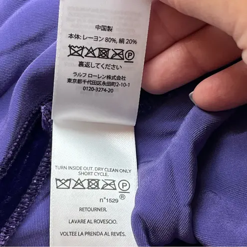 Polo Ralph Lauren Purple Velvet Womens 6 Midi to Maxi Skirt Pull