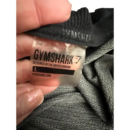 Gymshark  Sweater Womens Large Solace Black Cropped Long Sleeve Sweatshirt #P3-0