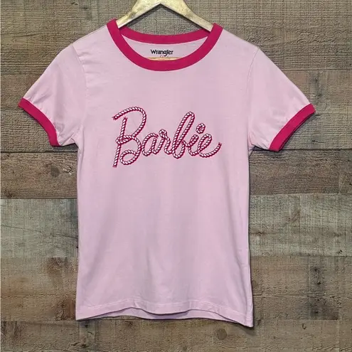 Wrangler Barbie x  Pink Ringer Tee Women's size Small NWOT