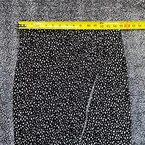 Urban Romantics Black Silver Wrap Midi Skirt