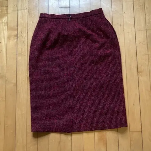 Pendleton  Wool Red Pencil Skirt