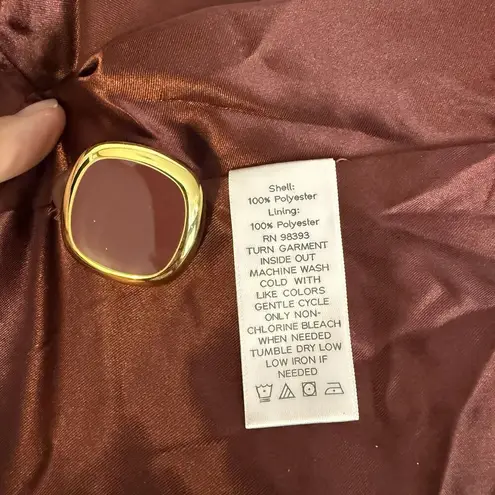 Dennis Basso VTG Raincoat Women’s XS Floral Art To Wear Peplum City Chic Cottage