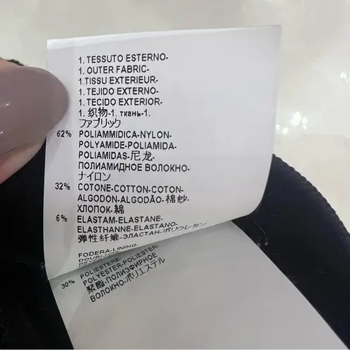 Versace Collection Stretch leggings with Medusa Zipper Blue Size 6