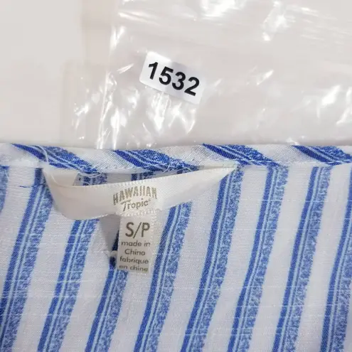 Hawaiian Tropic Striped Kimono Tassels Swimwear Cover Up