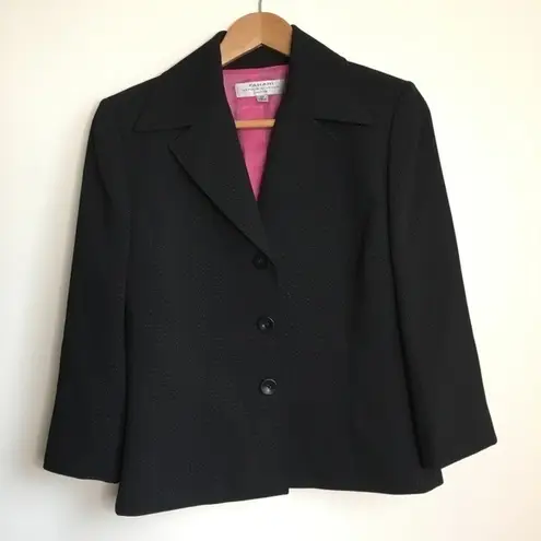 Tahari 3 Button Down Jacket Blazer Womens Size 10 Petite Work Career