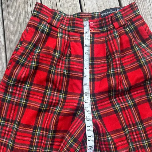 80s Vtg Giorgio di Sant’Angelo Red Tartan Plaid Wool High