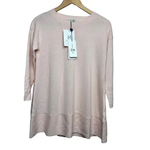 Halsbrook Cortland Park Saint Tropez Beige Cashmere Swing Sweater NWT Sz. M Pink Size M