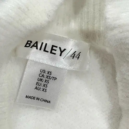 Bailey44 Bailey/44 Revolve White Black Soft Fuzzy Mock Neck Sweater Women’s XS