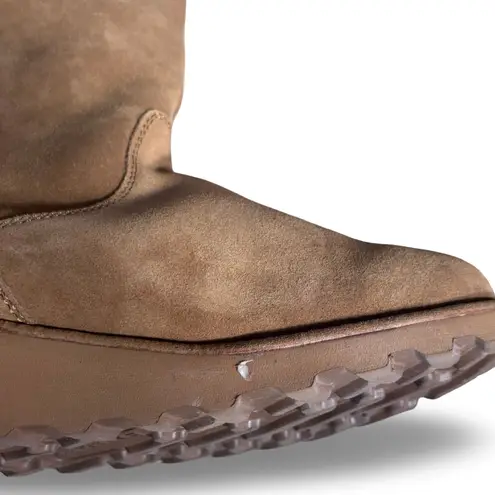 Bearpaw Elle Tall Buckle Suede Shearling Winter Boots Size 7 New Warm Outdoor Tan