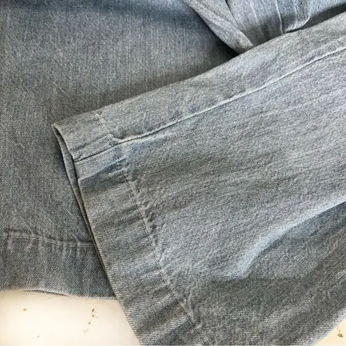 None VINTAGE Blue Jeans High Rise Elastic Waist Studded Yoke Side Zip Size Medium