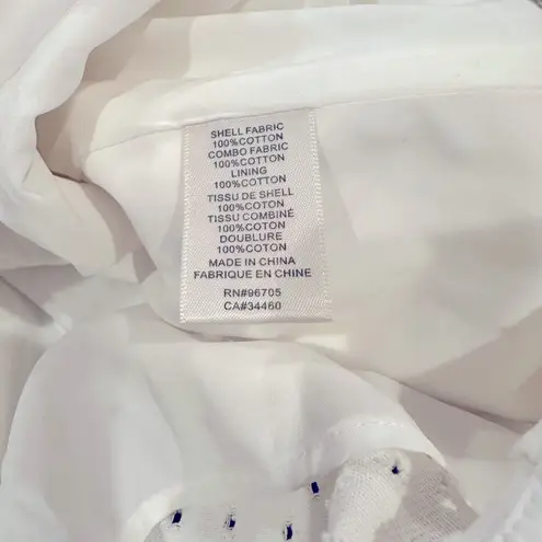 Rebecca Taylor Punched Denim White Mini Skirt 8