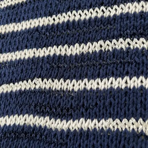 Caslon NWT! Navy White Knit Shimmer Shine Sleeveless Sweater Tank Top Blouse XS