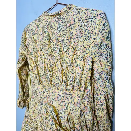 DEREK LAM 10 X RTR Yellow Floral 100% Cotton Hourglass V