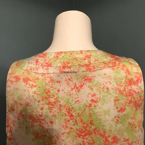Anne Klein Pink and green splatter tank  size large