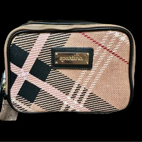 Spartina 449 Pink and Black Crossbody Bag with Geometric Design