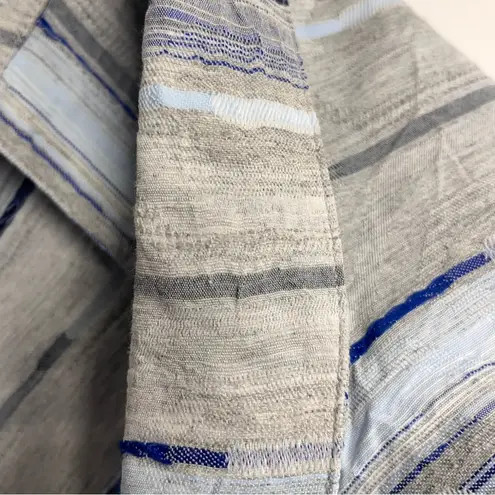 Koch Imperfect women’s long sleeve button down shirt textured cotton blend large