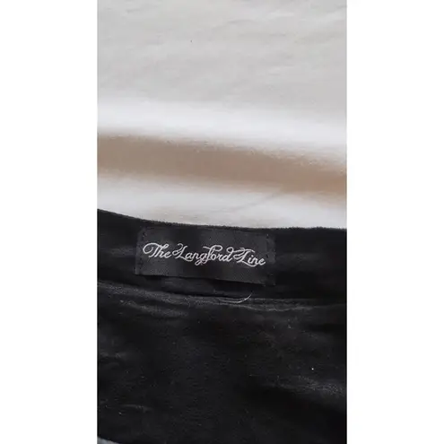 The Lang Ford Line Women's Black Faux Leather Jacket with Zip Pockets size small