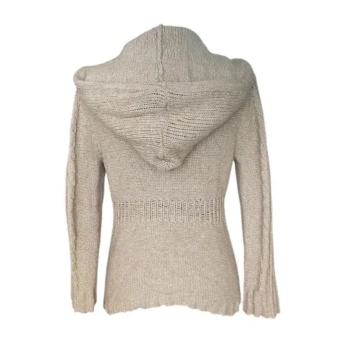 Abercrombie & Fitch Vintage Y2K  Cardigan Sweater Hooded Cable Knit Twilight Swan