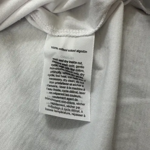 Hilfiger Jeans Shirt 1X Womens White Short Sleeve Logo Graphic Tee Shirt Vintage