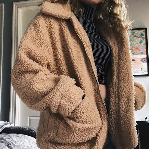 Elodie oversized teddy jacket hotsell