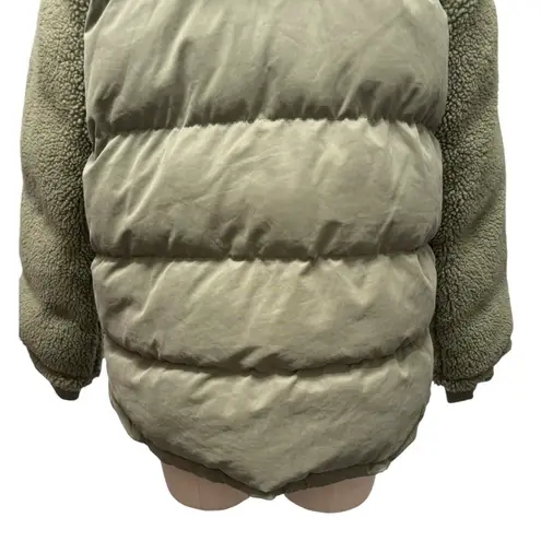 Pilcro Swing Puffer Sherpa Jacket Size Small