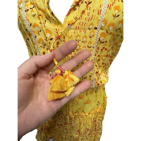 Poupette St. Barth Clara Mini Dress – White & Orange Floral