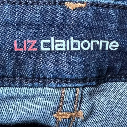 Liz Claiborne  Mid Rise Girlfriend Straight Leg Blue Jeans Womens 14 Denim Casual