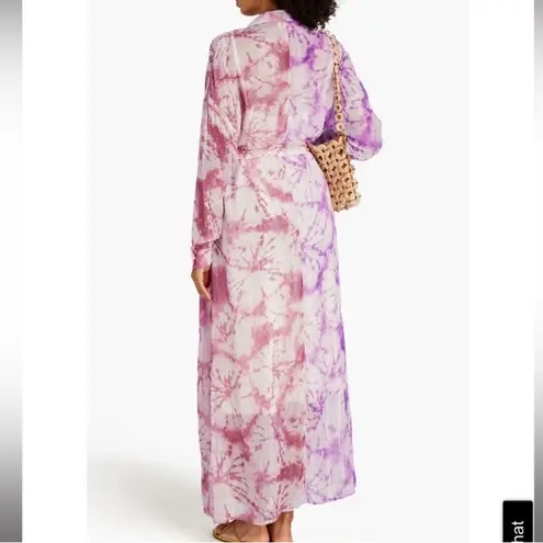 NWT Rococo Sand Revolve Ava Metallic Tie Dye Dress Sz Small Two Tone Pink