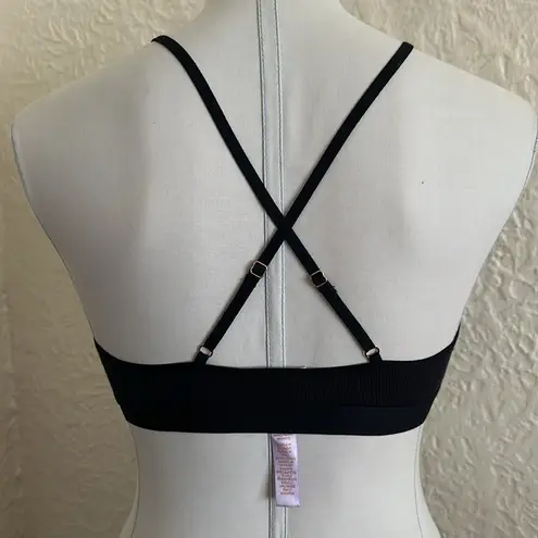 Savage x Fenty Rhianna Xssentials Unlined Bralette Black Caviar Logo Small - Image 8