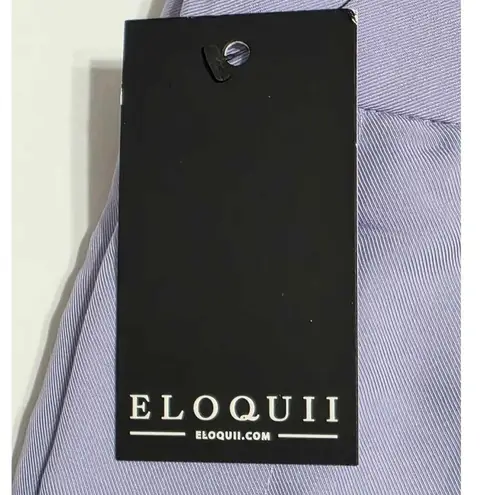 Eloquii Belted Wide Leg Side Slit Hi-Rise Trousers Lavender Plus Size 16 NEW