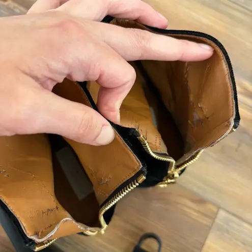 Stella McCartney Velvet Devore Curved Heel Boots