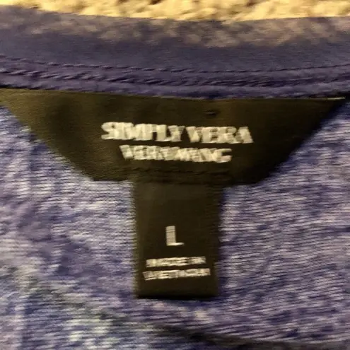 Simply Vera Top Womens L Used Blue