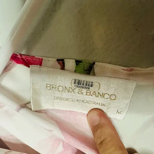 BRONX & BANCO Layla Pink Bow Back One Shoulder Silk Mini Dress Size Medium