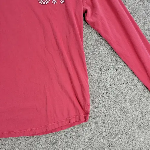 Royce Brand OHIO Womens Long Sleeve Shirt S Red OH Crew Neck Thumbhole Ohio State Buckeyes