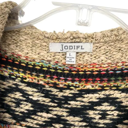 JODIFL Southwestern Boho Colorful Long Knit Sweater Vest Cardigan