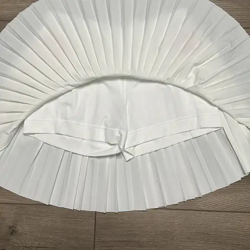 Trophy House 15” High Rise White Pleated Pocket Tennis Golf Skirt Skort Size XS