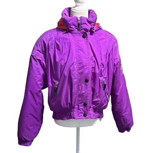Obermeyer Vintage Ski Bomber Jacket Seduced Style Purple Red Women’s 12