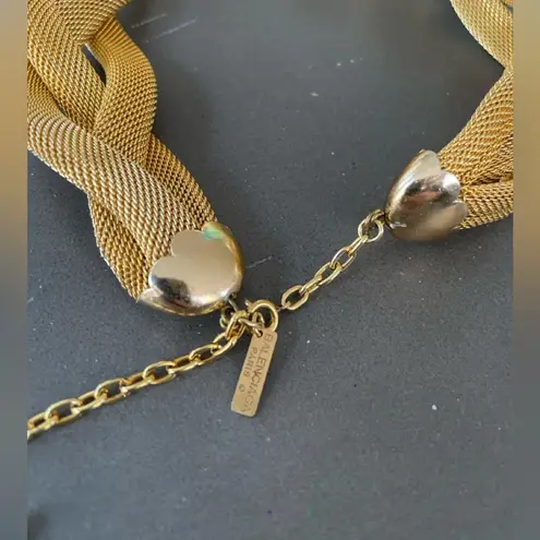Balenciaga ✨ Vintage Gold Braided Mesh Necklace✨Preloved Circa 1970-Early 80’s