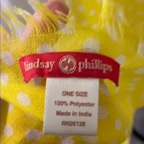 •Lindsay Phillips• Fringe Wrap/Scarf, Like New Yellow