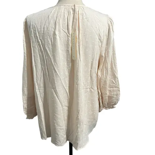 Lovestitch NEW Women's Melanie Chiffon Peasant Top Blouse Sz L Festival Boho