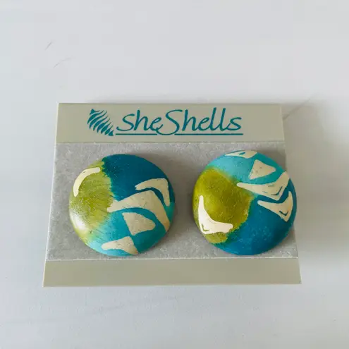 Vintage She Shells Painted Earrings