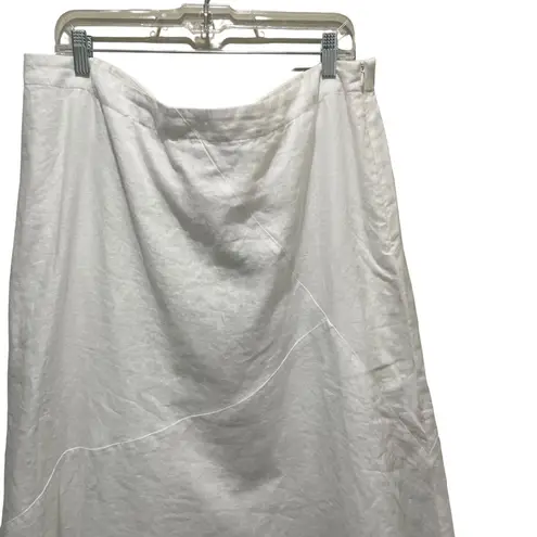 J.Jill  Love Linen A-Line Midi Skirt White Size XL New with Tags