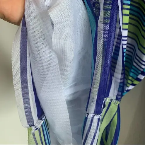 For Cynthia Beachwear Striped Mesh Beach Pool Pant XL