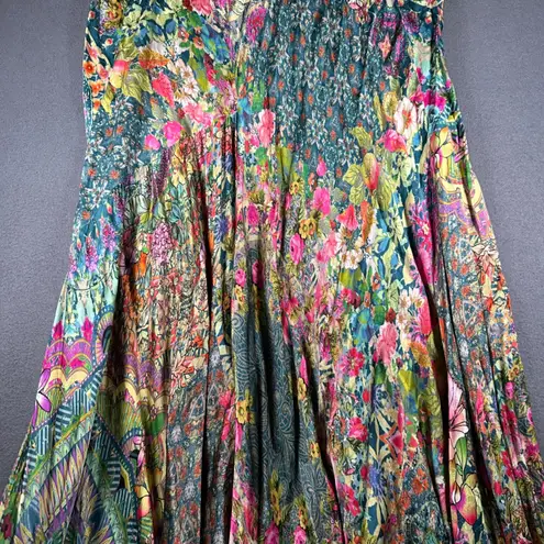 Johnny Was Maxi Dress Womens XXL Floral Print Sleeveless Bohemian Rayon Blend