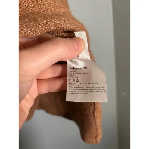 Reformation  Elle Crewneck Yak Wool Sweater Brown Size Medium - Image 11