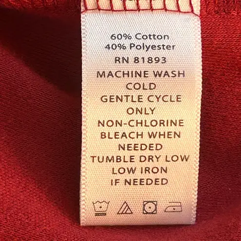 Denim And Co Womans Shirt Size 2x Maroon Comfy Fall Theme Layering Red Size XXL