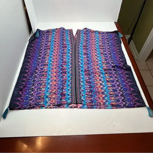 MiracleSuit Bella Albra Caftan Swim Cover Up Printed Embroidered Size Small